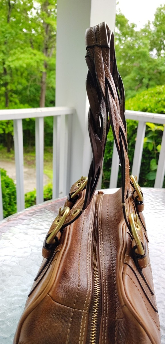 Coach SMALL 10048 Vintage Mia Soho Y2K Tobacco Brown Leather