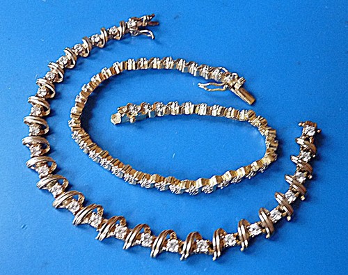 Lot BIJOUX Bracelets gourmettes VINTAGE Rétro Plaqué OR Gold plated JEWELRY - Imagen 5 de 7