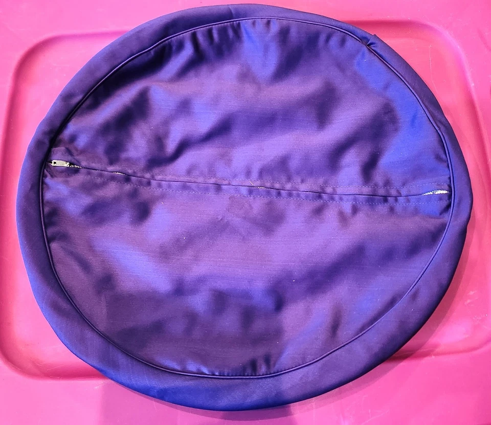 Funda de almohada vintage de seda satinada redonda oriental china púrpura y blanco pájaros Foto 2 de 3