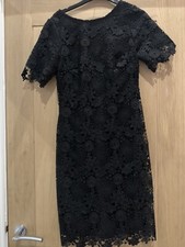 Ladies Black Lace Dress, Gok for Tu, Size 8R