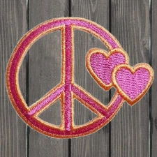 Peace Sign Embroidered Patch — Iron On