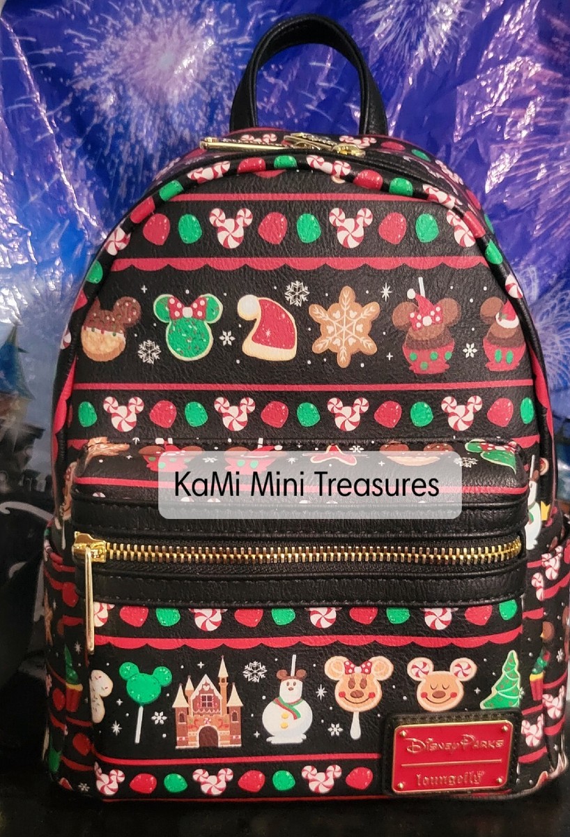 Disney Parks Loungefly Bag Holiday Christmas Snacks Food Backpack 2019 Retired Disney Parks Christmas Holiday Food Icons Snack mini  main image 2