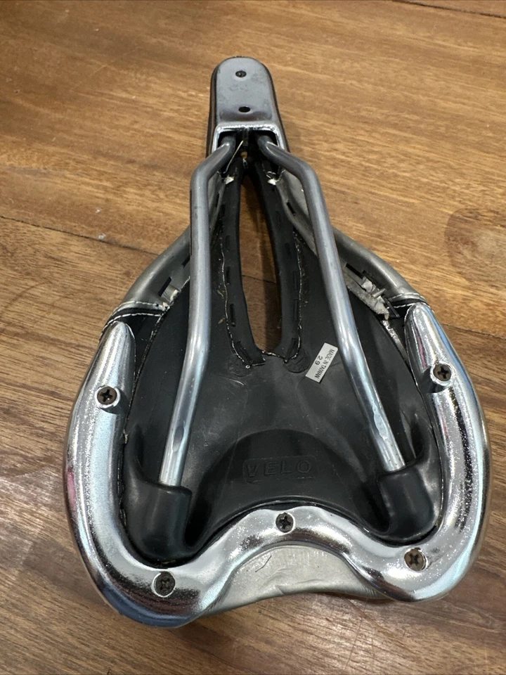 Sillín de carreras vintage FUJI VELO CrMo Rails 270 mm Foto 4 de 4