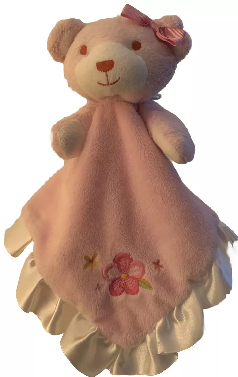 Plush baby blanket with online satin trim