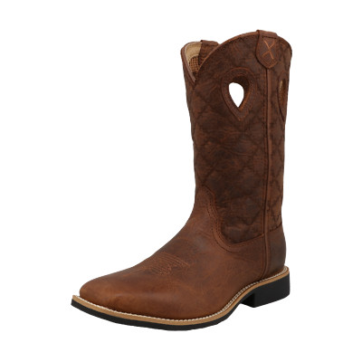Twisted X Youth Rawhide & Brown Patina Top Hand Western Boots YTH0025