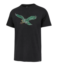Philadelphia Eagles NFL '47 Brand Throwback Black Men's Tee Shirt