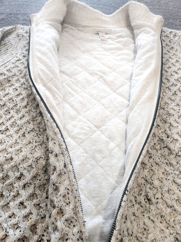 Men's Sweater Jacket, Carbon2Cobalt, Quilted Lining, Handwarmer Side Pockets, XL - Picture 5 of 18