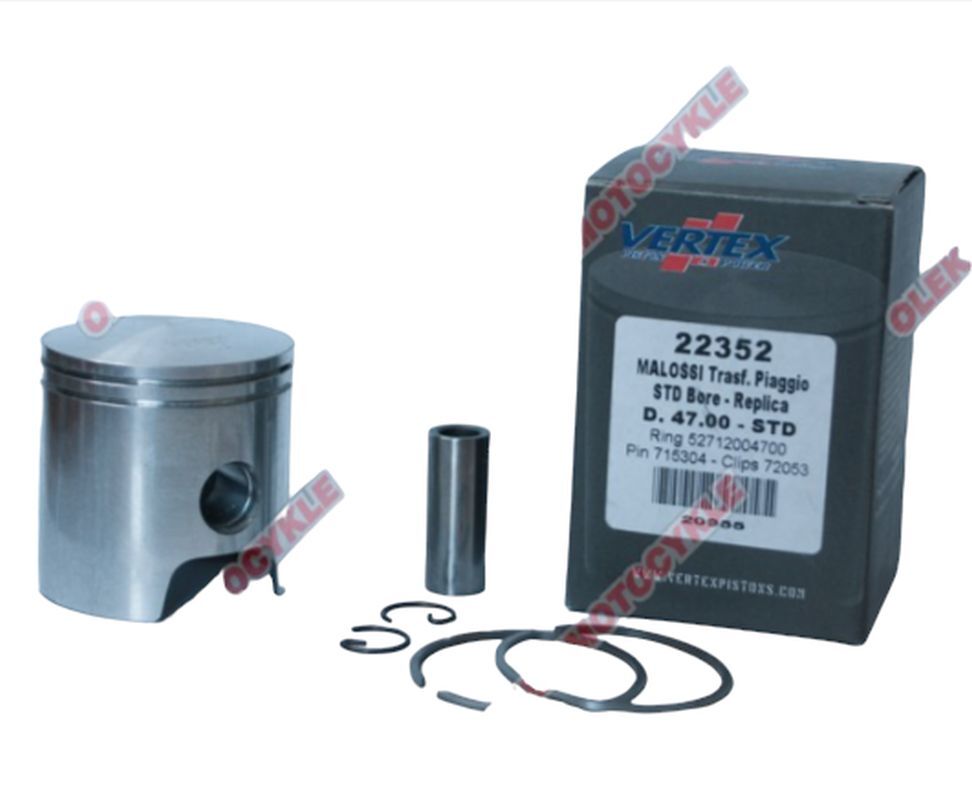 Piston Malossi 47.80mm répare la perte de puissance des cylindres Piaggio Gilera