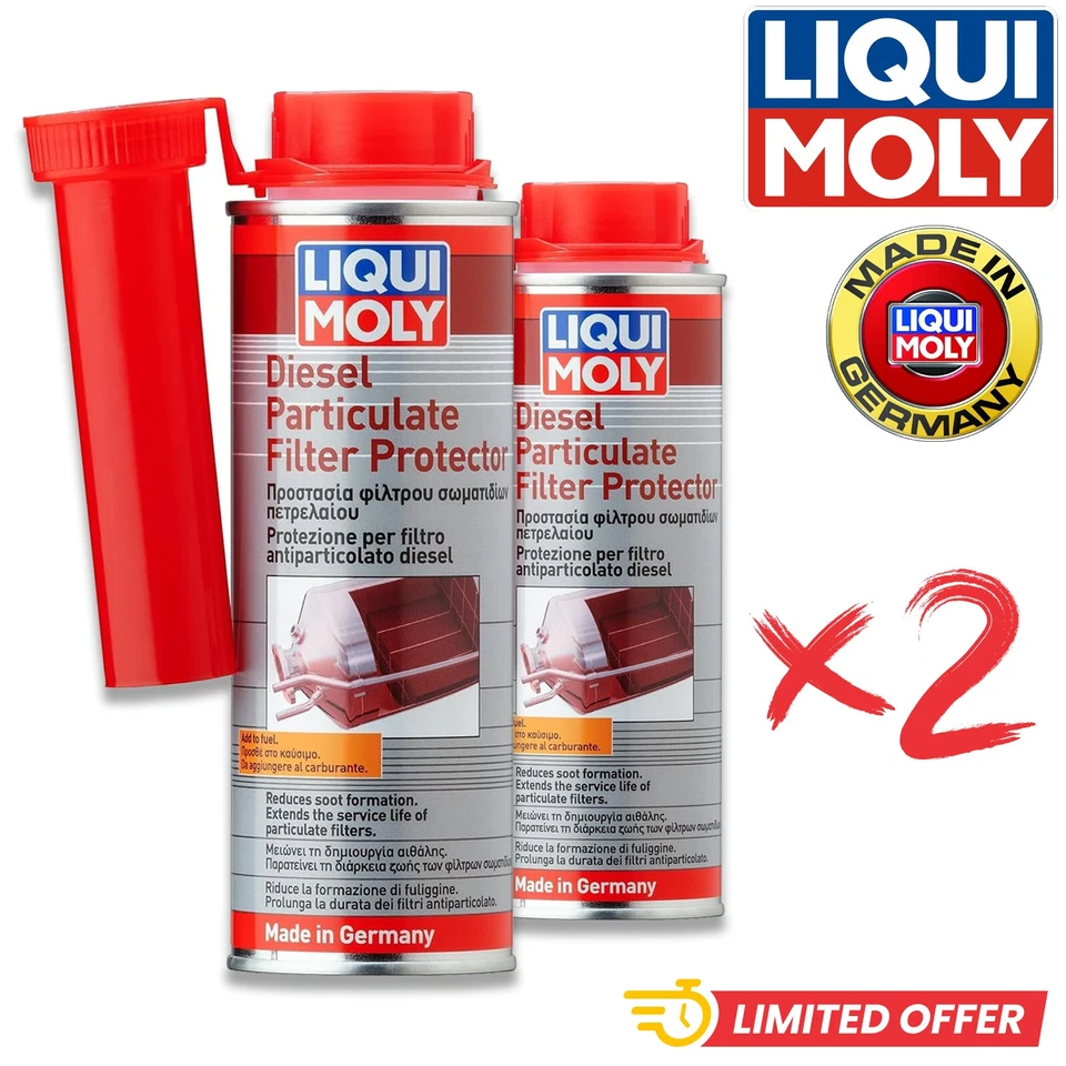 2 X Liqui Moly Diesel Particulate Filter Protector DPF Cleaner Regenerator 250ml