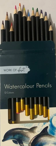 Water Colour Pencils 12 X Colouring Drawing Sketching Artist Pencils Drawing