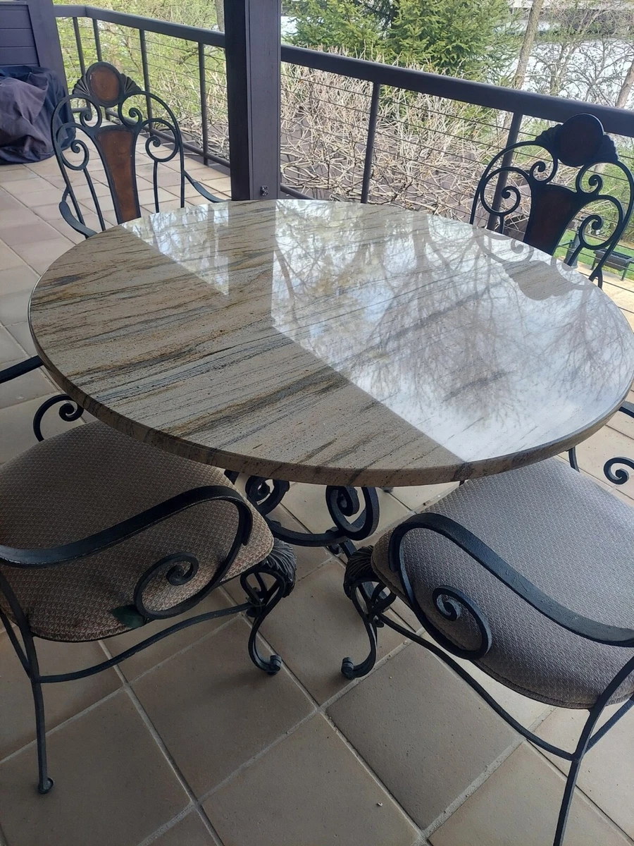Marble patio table and chairs hot sale