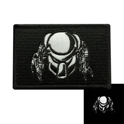 PREDATOR ALIEN MOVIE REFLECTIVE GLOW ARNOLD ARMY HOOK PATCH (PD1) | eBay