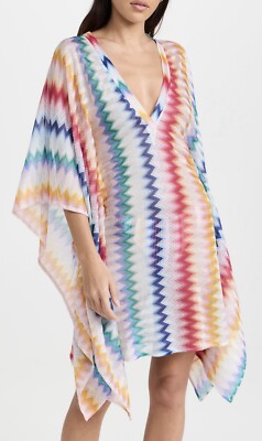 NWT Authentic Missoni Zigzag kaftan Cover- Up beach dress Size