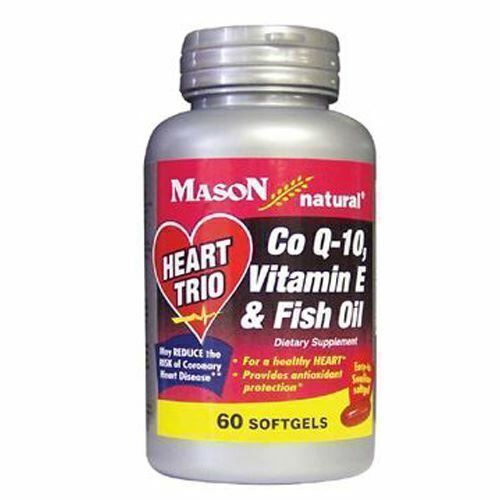 Heart Trio: Co Q-10 - Vitamin E & Fischöl 60 Gel von Mason - Bild 1 von 1