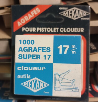 Agrafes Pneumatiques MEKANO 10 Mm – Boîte De 1000 Pièces Pour Pistolet Cloueur