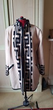 Rare Native Jackets Southwestern American Aztec Wool Blanket Coat L Uk 10-14