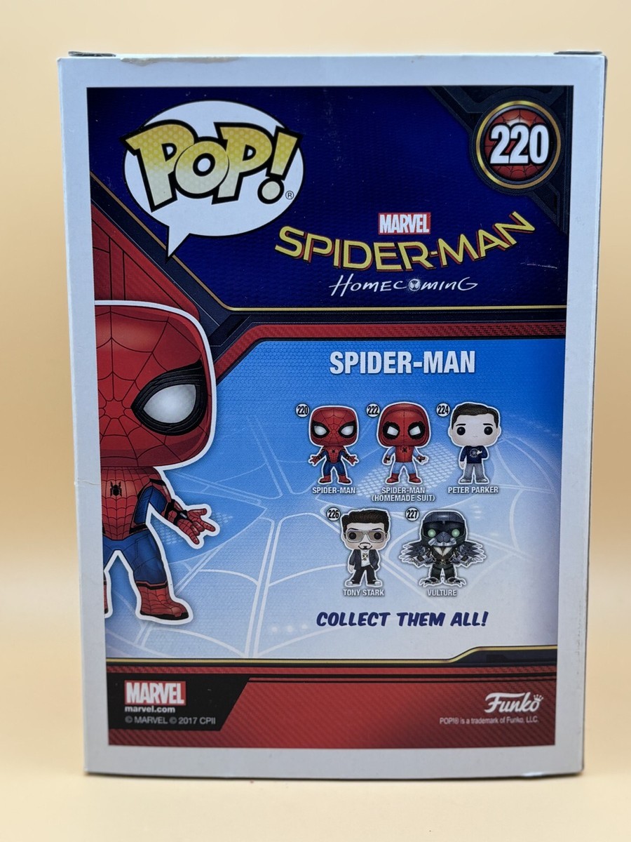 【funko pop】スパイダーマン 220限定 Funko POP! Spider-Man 220 Exclusive Marvel W/ PROTECTOR - P93 | eBay