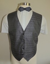 MEN'S NEIL ALLYN GRAY WOOL BLEND 4 BUTTON VEST