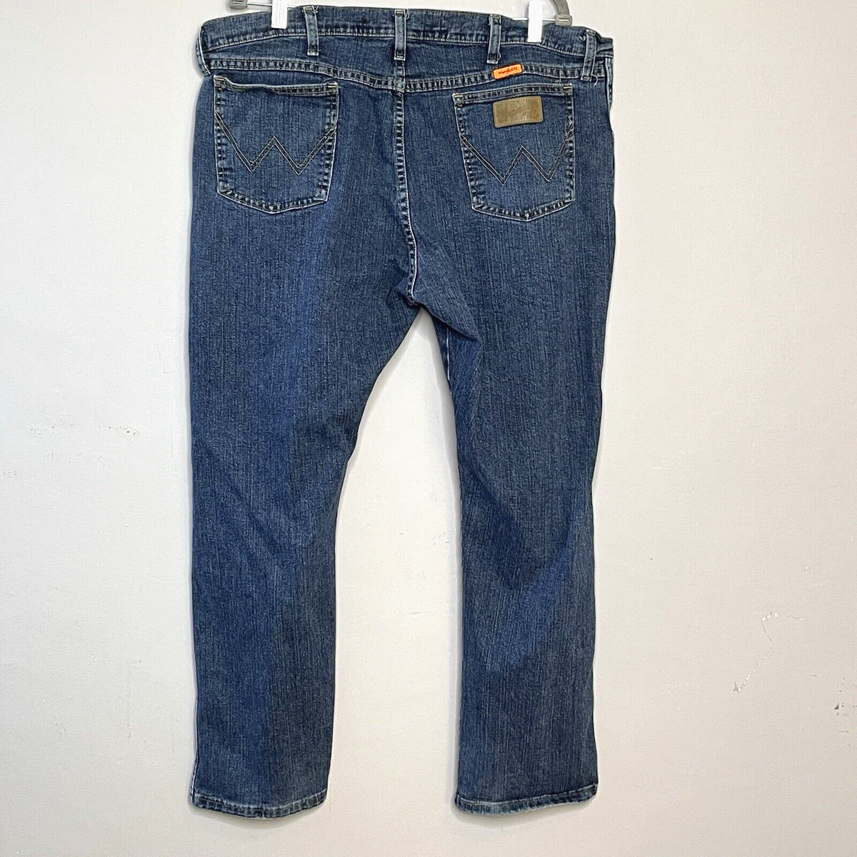 Wrangler Flame Resistant Advanced Comfort Jeans Mens Blue 40x30 Zip Work  Chore