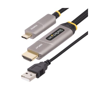 StarTech.com 50ft (15.2m) USB-C to HDMI 2.0 Active Optical Cable (AOC), 4K 60...
