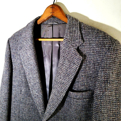 Vintage Harris Tweed x Stafford Barleycorn Wool Blazer Jacket Ivy Country 40 R
