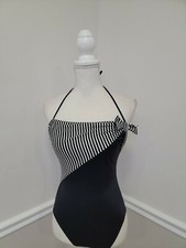 Vintage Dune Deck Whole 1 Piece Swimsuit Swim Bathing Suit Black/Size 12
