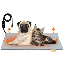 Azuza Pet Heating Pad 16"x28" for Dogs Cats 6 Temp Settings Timer Waterproof