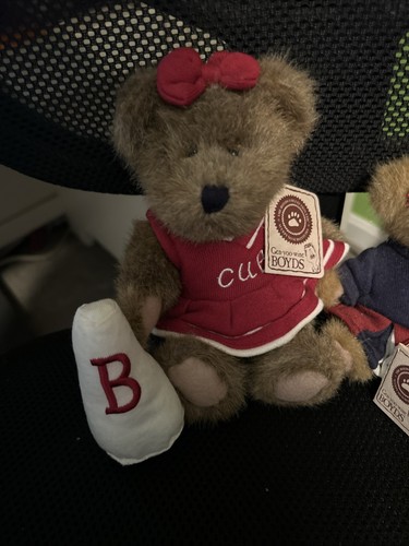 2 Boyds Bears Trish Boombah Cubs Cheerleader Plush 9” With Megaphone Stuffed Toy - Picture 2 of 7