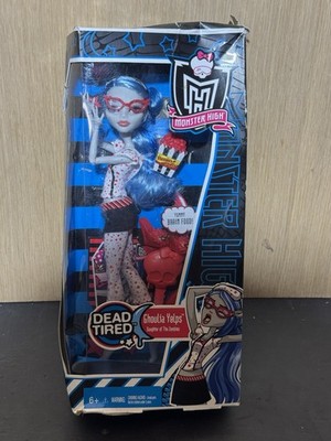 2010 Monster High Dead Tired Ghoulia Yelps W/Accessories V7973 NIB NRFB Rare!