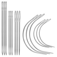 Curved Sewing Needles, 15PCS Leather Needles for Hand Stitching Leathers Hand...