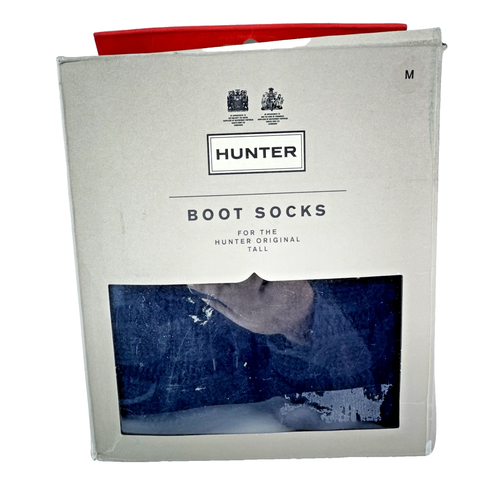 Hunter Original Tall Boot Socks Black Fleece Knit Cuff Liners Size Medium M Med