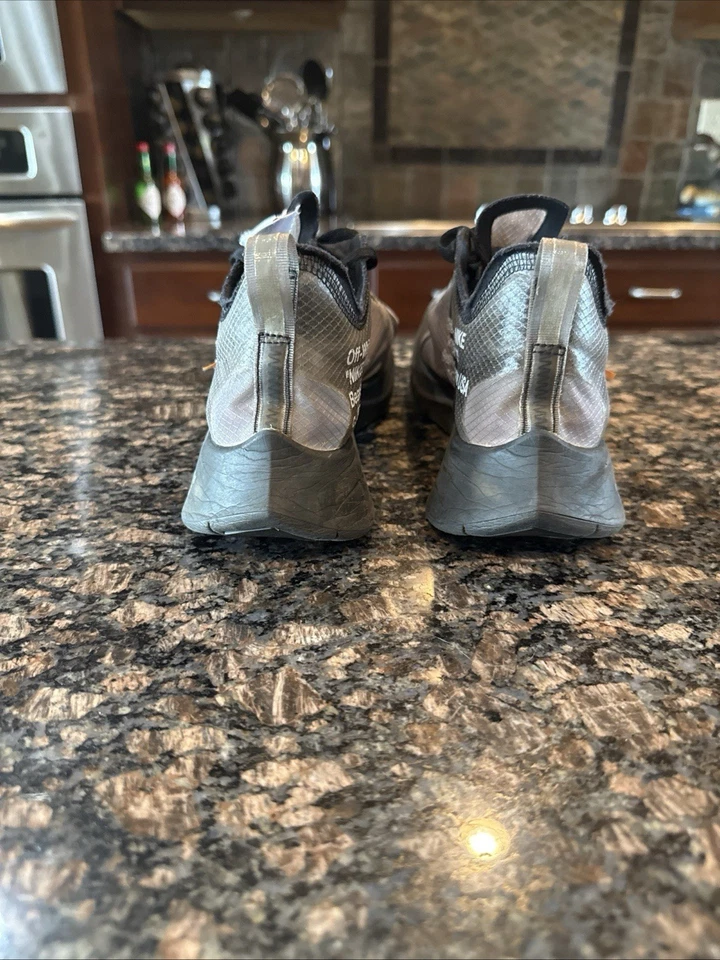 Off-White x Nike The 10: Nike Zoom Fly SP Black White Men's Size 8.5 AJ4588-001 - Image 4 of 4
