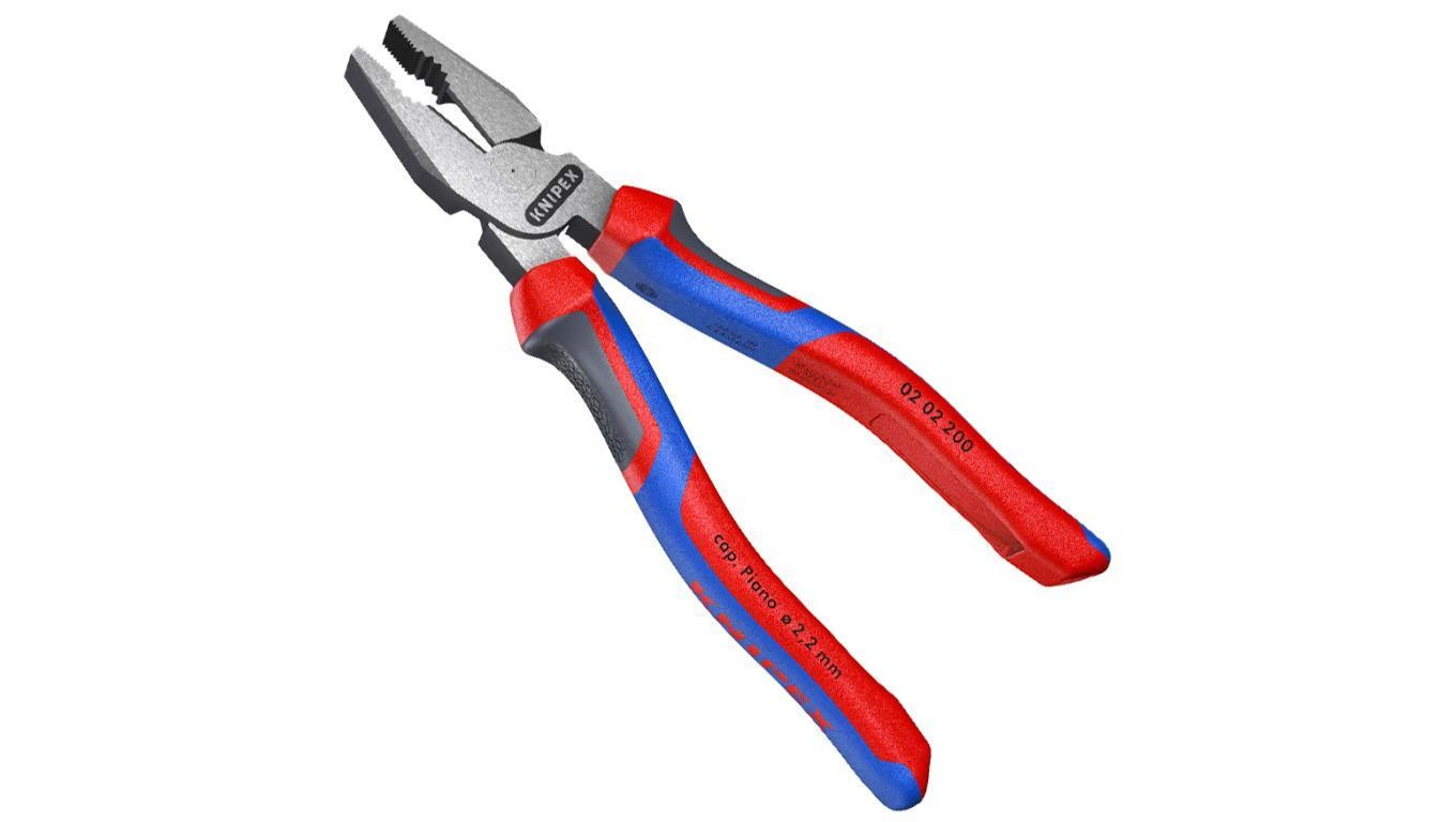 Knipex 02 02 200 Officina E Meccanica Pinza Universale Tipo Forte 200 Mm Din Iso 5746 - Immagine 3