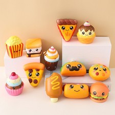 10Pcs  Random Fast Food Squishys Scented Squeeze Toys Stress Relief Kids Gift