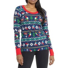 Hanna Andersson Gnome Sweet Gnome Holiday Long John Top Crewneck Unisex Adult L