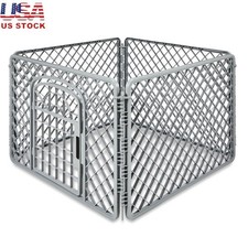 4-Panel Portable Pet Playpen W/ Door Indoor Outdoor Dog Exercise Kennel New