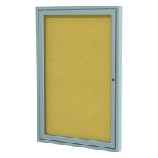 Ghent Pa12418k Enclosed Cork Bulletin Board 24X18 In., 1 Door