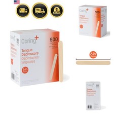 Wood Tongue Depressors, Standard 6 Inch Length, Non-Sterile, High-Quality Woo...