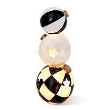Light Up Black and White Checkered Christmas Decor, 7.9 Inch Resin Christmas ...