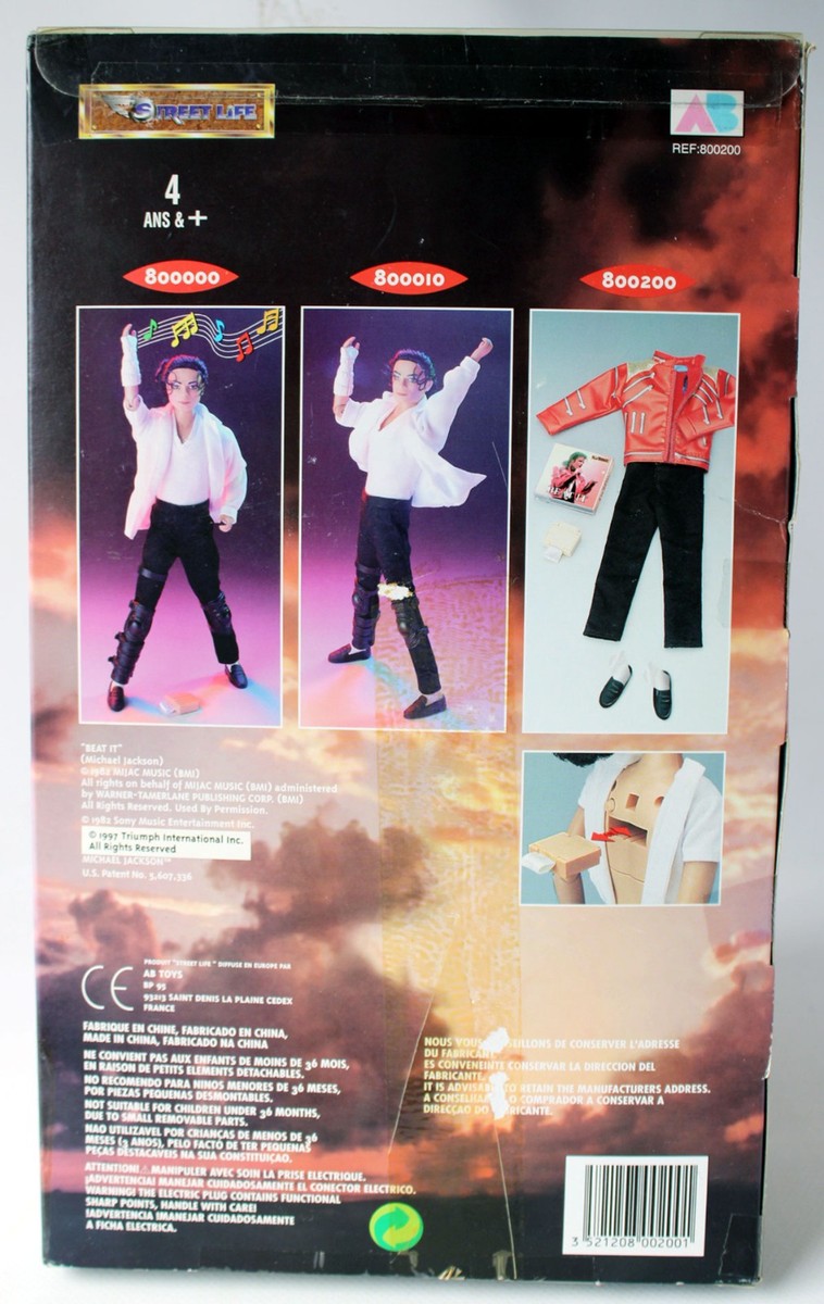 Vintage 1997 Michael Jackson Outfit & Beat It For Singing Doll