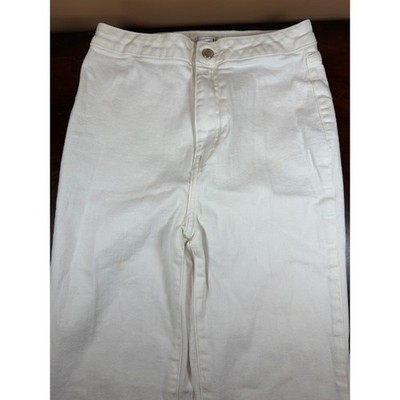 Forever 21 Premium White Flare Leg Jeans High Rise Size 28 Womens Denim