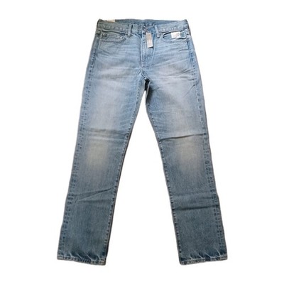 J Crew 770 Jeans Mens 31x32 Blue Straight Taper Kurabo Japanese Distressed NWT