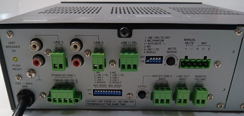 TOA Modello BG-2035 CU Amplificatore Mixer Audio 35 Watt 70 Volt Uscita Altoparlante BG2035 - Foto 4 di 10