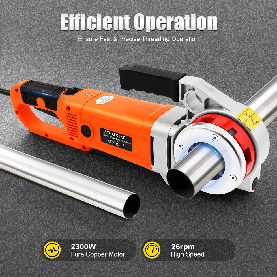 2300W Electric Portable Pipe Threader w/6 Dies 1/2" - 2" Threading Machine 220V - Image 4 of 4