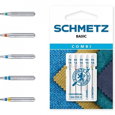 Schmetz Combi Basic sortiert Universal, Nähmaschinennadel - pro 5er Pack