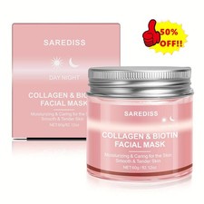 Skin Collagen  Biotin Facial Mask Moisturizing  Caring, Smooth  Tender