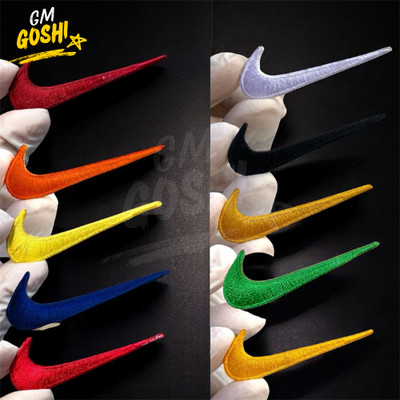 Swoosh 2.5'' Embroidered Swoosh Iron On Multi Colors Embroidered Patches