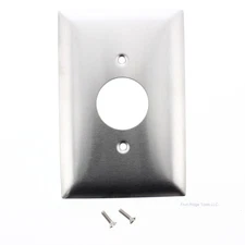 P&S 1-Gang Jumbo Stainless Steel Single 1.406" Receptacle Wallplate Cover SSO7