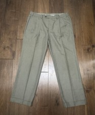 Lauren Ralph Lauren 36W 29L Cuffed Mens Dress Pants Trousers Pleated Beige Gray