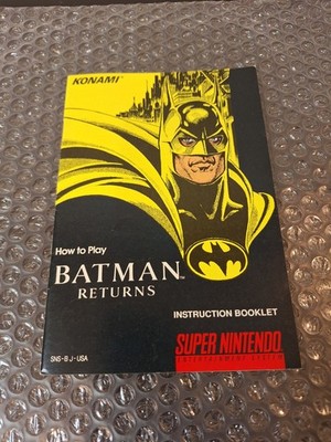 Batman Returns manual For Super Nintendo SNES